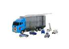 Transporter truck TIR launcher + metal cars police 6