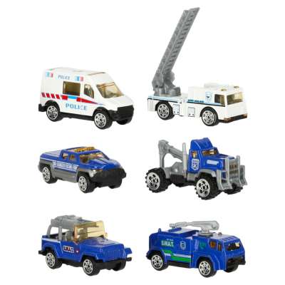 Transporter truck TIR launcher + metal cars police