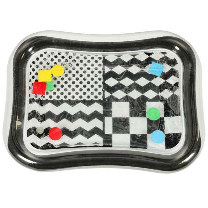 Water inflatable mat contrast black and white patterns 65cm x 50cm