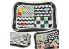 Water inflatable mat contrast black and white patterns 65cm x 50cm 1