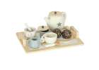 Afternoon tea set of dishes for kids wooden tray cups 3