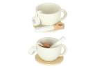 Afternoon tea set of dishes for kids wooden tray cups 10