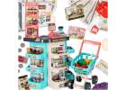 Children's store supermarket stall shopping cart accessories mint 1