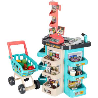 Children's store supermarket stall shopping cart accessories mint