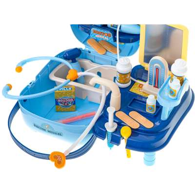 Doctor's set with accessories in a suitcase 34el. + table