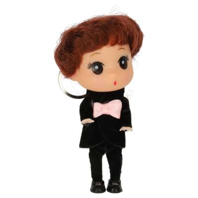 Doll house doll 3 girls + 1 boy set of 4pcs. 12cm