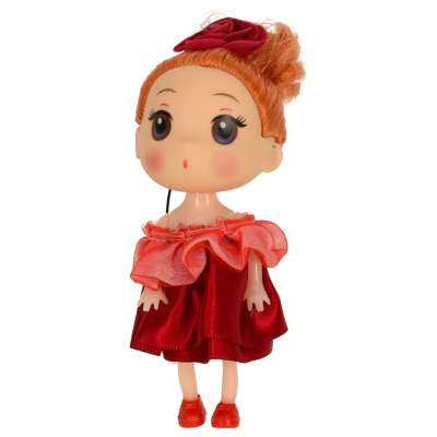 Doll house doll 3 girls + 1 boy set of 4pcs. 12cm