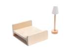 Domek dla lalek MDF drewniany z akcesoriami LED 78cm czarny 20