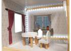 Domek dla lalek MDF drewniany z akcesoriami LED 78cm czarny 17
