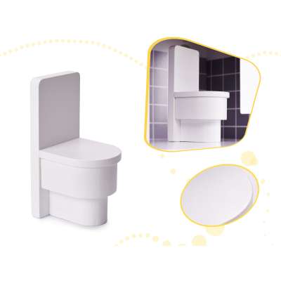 Domek dla lalek MDF z akcesoriami 70cm LED szary