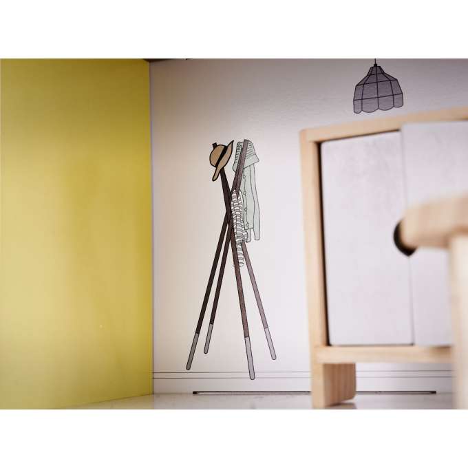 Domek dla lalek MDF z akcesoriami 70cm LED szary