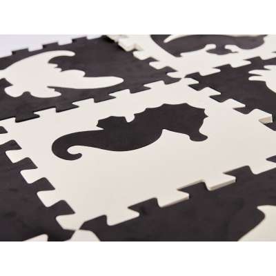 Foam puzzle mat for kids 25el. black and white