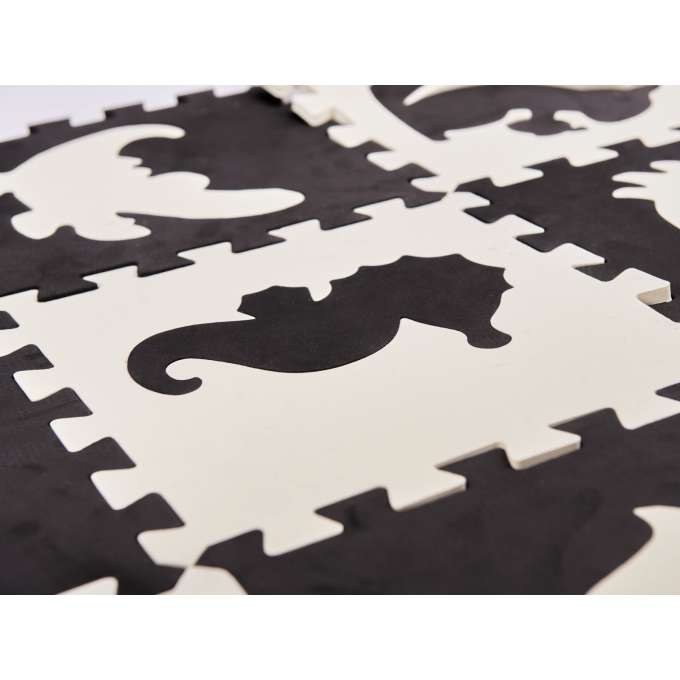 Foam puzzle mat for kids 25el. black and white
