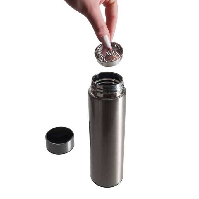Kubek bidon termiczny termos smart LED 500ml srebrny
