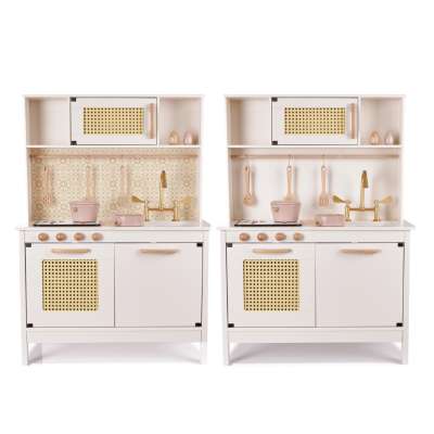 Kuchnia dla dzieci drewniana MDF retro z akcesoriami BOHO 100cm