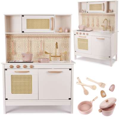 Kuchnia drewniana MDF retro z akcesoriami BOHO
