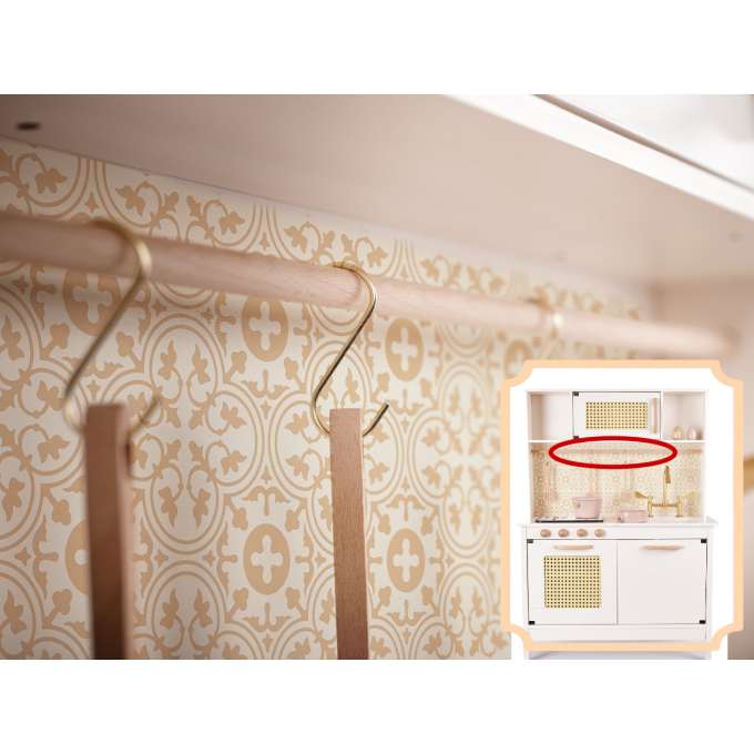 Kuchnia drewniana MDF retro z akcesoriami BOHO