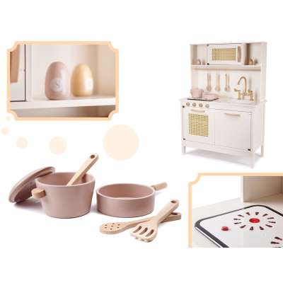 LULILO Kuchnia drewniana MDF retro z akcesoriami BOHO