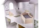 MDF dollhouse with accessories 70cm LED grey 9