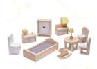 MDF dollhouse with accessories 70cm LED grey 3