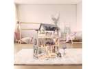 MDF wooden dollhouse furniture 78cm black LED 6
