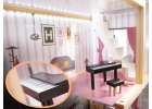 MDF wooden dollhouse with LED accessories 78cm black 3
