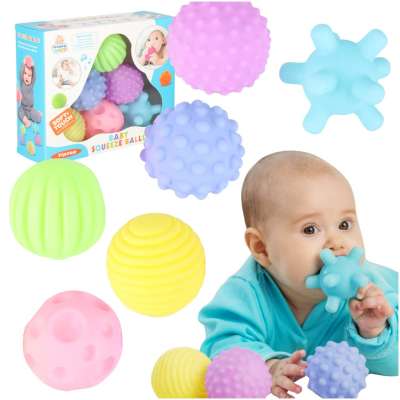 Piłki zabawki sensoryczne korekcyjne zestaw 6 szt