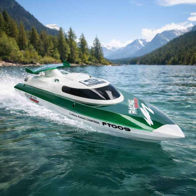 RC remote controlled boat FT009 green