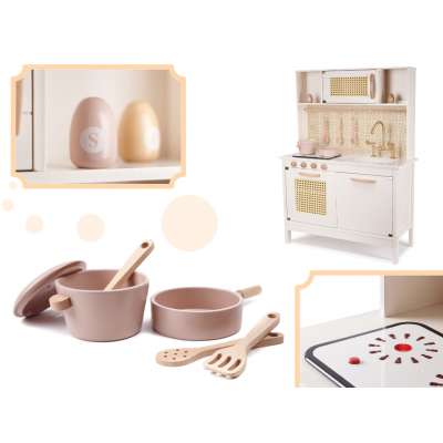 Retro MDF wooden kitchen with BOHO accessories