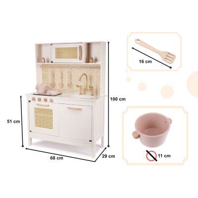 Retro MDF wooden kitchen with BOHO accessories