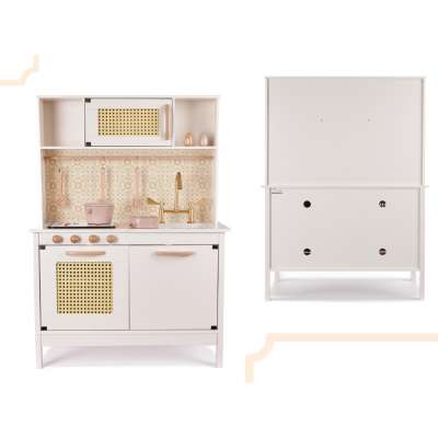 Retro MDF wooden kitchen with BOHO accessories