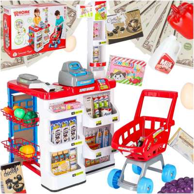 Store for children supermarket stall shopping cart accessories