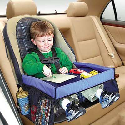Waterproof table for car seat black
