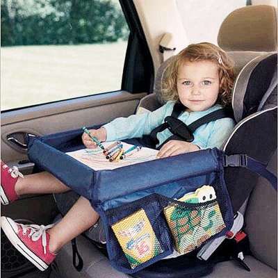 Waterproof table for car seat black