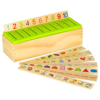 Wooden sorter puzzle match pictures
