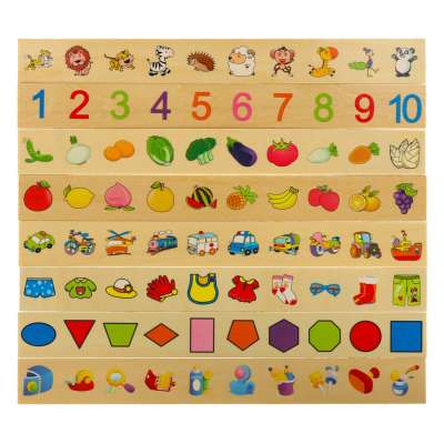 Wooden sorter puzzle match pictures