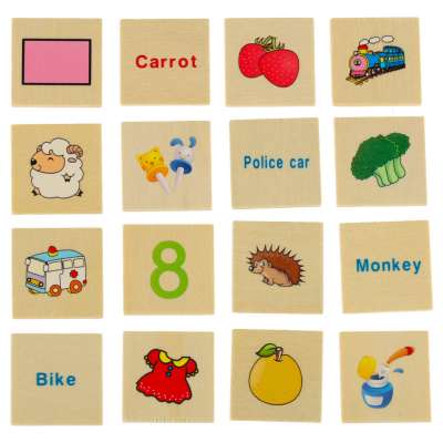 Wooden sorter puzzle match pictures