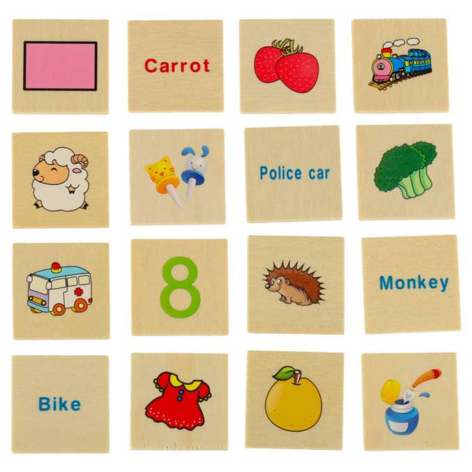 Wooden sorter puzzle match pictures