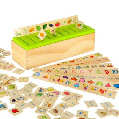 Wooden sorter puzzle match pictures