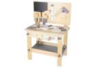Wooden table tool work bench for children with tools DIY set handyman 8