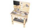 Wooden table tool work bench for children with tools DIY set handyman 7