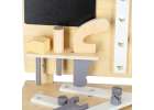 Wooden table tool work bench for children with tools DIY set handyman 17