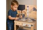 Wooden table tool work bench for children with tools DIY set handyman 11