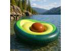 Avocado inflatable swimming mattress with ball seed 150x115 cm XL 9