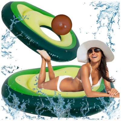 Inflatable swimming mattress with avocado ball with seed 150cm XL