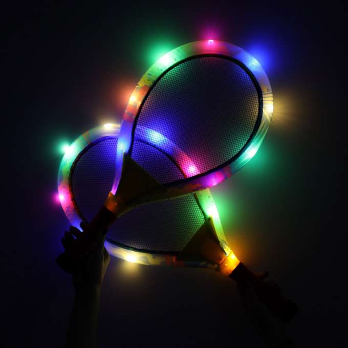LED glowing tennis rackets + darts