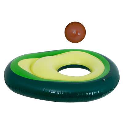 Avocado inflatable swimming mattress with ball seed 150x115 cm XL