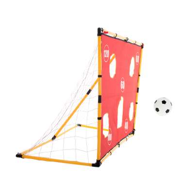 Soccer goal training mat with accessories