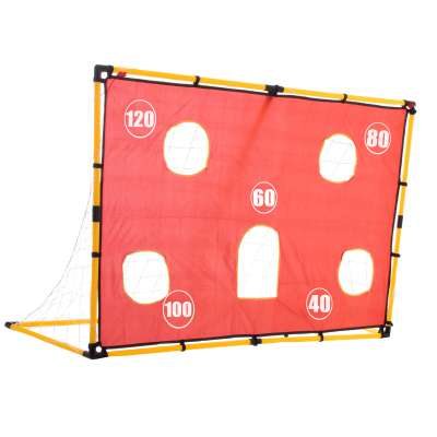 Soccer goal training mat with accessories