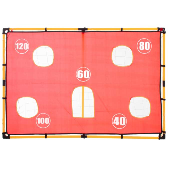 Soccer goal training mat with accessories